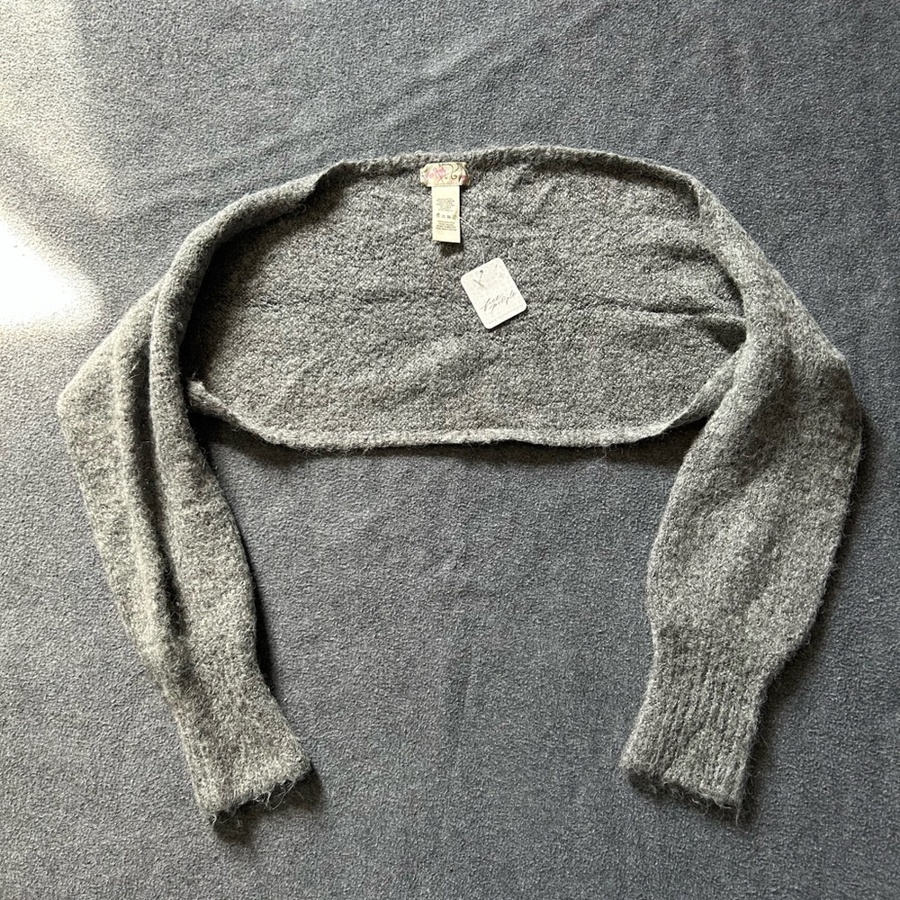 Free People Heather Gray Shrug Sweater NWT